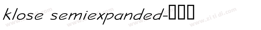 klose semiexpanded字体转换
